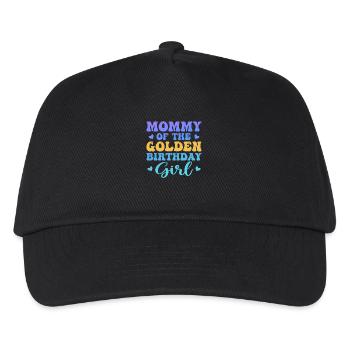 Mommy of the golden birthday girl - Kids’ Baseball Cap - black - Front