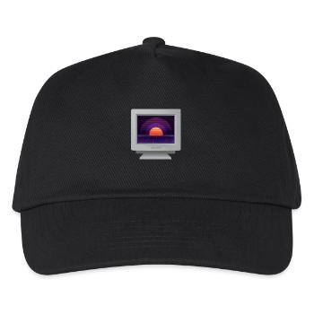 CRT Design - Future Retro Tapete - Kinder Basecap - Schwarz - Vorne