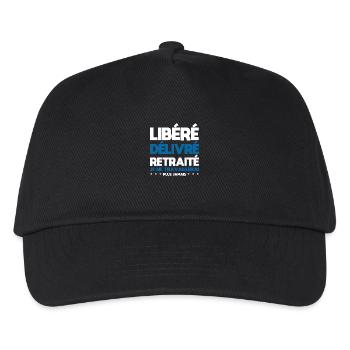 Released Released Retired - Retirement Humor T-Shirt - Kids’ Baseball Cap - black - Front