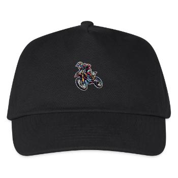 Motocross - Kinder Basecap - Schwarz - Vorne