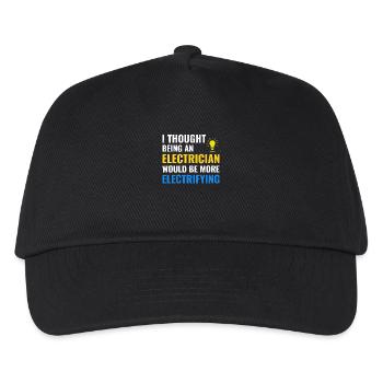 Elektriker Humor Elektrotechniker Ingenieur - Kinder Basecap - Schwarz - Vorne