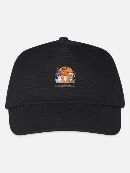 HalloThanksMas Festliche Robben niedlichen Hüten - Kinder Basecap - Schwarz