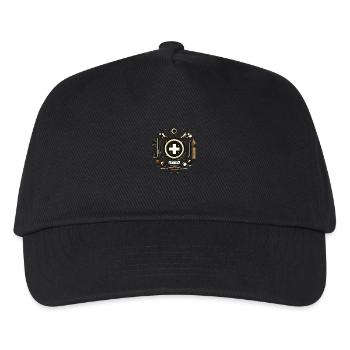 Elemente Frei mit Schweizerkreuz - Kinder Basecap - Schwarz - Vorne