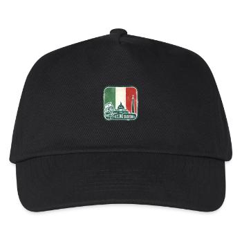 Drapeau Italien Monuments Silhouette - Casquette de baseball Enfant - noir - Devant