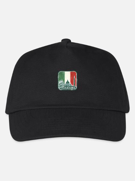 Italienische Flagge Wahrzeichen Silhouette - Kinder Basecap - Schwarz