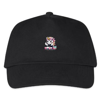 Rebellious Unicorn Flipping Off - Kids’ Baseball Cap - black - Front