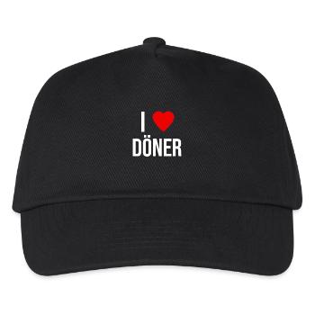 I LOVE KEBAB - Kids’ Baseball Cap - black - Front