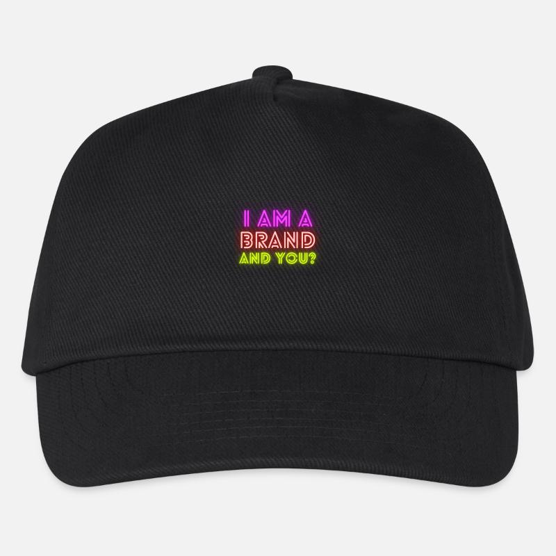 I am a Brand Neon - Kinder Basecap - Schwarz