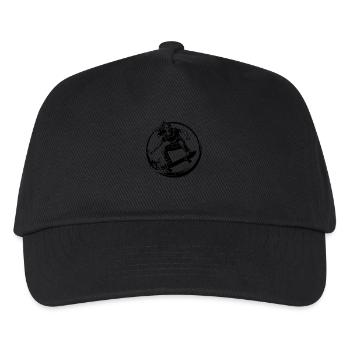 Skateboarding Woman Skateboard - Kids’ Baseball Cap - black - Front