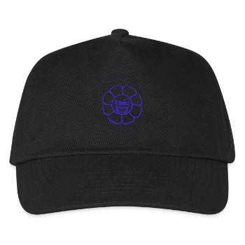 Flower Peep Nasty Mean Cool Grin Naughty Face - Kids’ Baseball Cap - black - Front