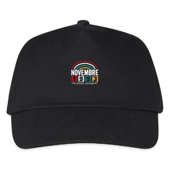 Geburtstagsgeschenk im November 1993. November 1993 - Kinder Basecap - Schwarz - Vorne