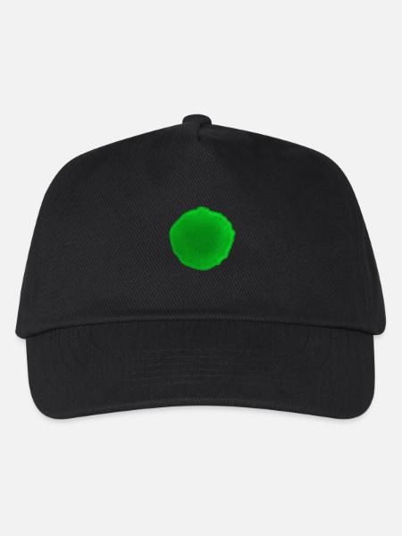 Punkt Grün - Kinder Basecap - Schwarz