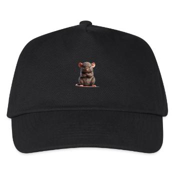 Ratte grimmig 1 - Kinder Basecap - Schwarz - Vorne