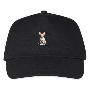 Sphynx-Katze Kein Fell, kein Problem - Kinder Basecap - Schwarz - Vorne