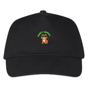Whimsical Sunglasses-wearing Tiger - Kids’ Baseball Cap - black - Front