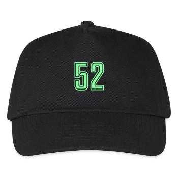 52 - Kids’ Baseball Cap - black - Front