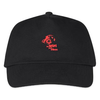 No Wifi, just Vibes - variant red - Kids’ Baseball Cap - black - Front