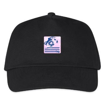 Retro Phone - "Rrrrrrring" - Kids’ Baseball Cap - black - Front
