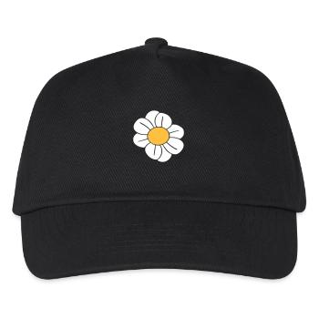 Weiße Margeriten Blumen Frühling Sommer Blümchen - Kinder Basecap - Schwarz - Vorne