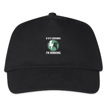 Lineman Storm Work Brave Dedicated Hero - Kids’ Baseball Cap - black - Front