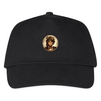 Eleganz im Steampunk-Look entdecken - Kinder Basecap - Schwarz - Vorne