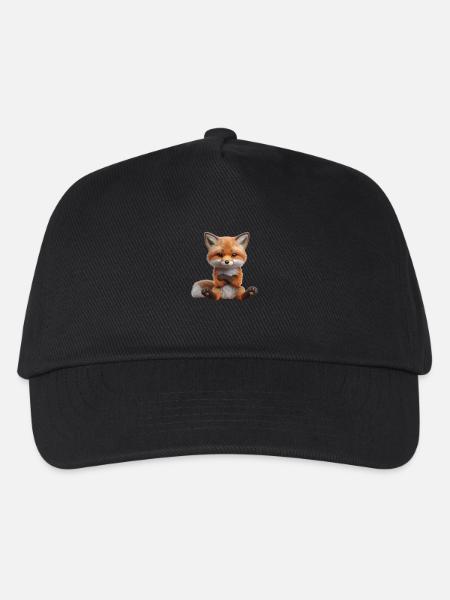 Fuchs grimmig 1 - Kinder Basecap - Schwarz