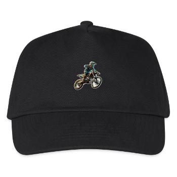 Motocross - Kinder Basecap - Schwarz - Vorne