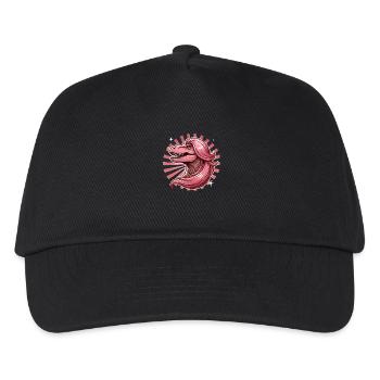 Illustration TRex de diva aux cheveux roses - Casquette de baseball Enfant - noir - Devant