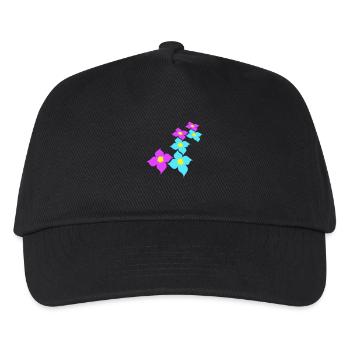 Beaucoup de jolies fleurs motif décoratif coloré belle - Casquette de baseball Enfant - noir - Devant