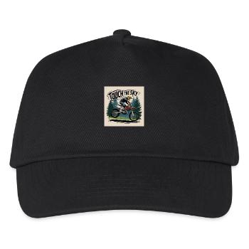 Mottocross, Motorrad, Dirt Biker mit schriftzug - Kinder Basecap - Schwarz - Vorne