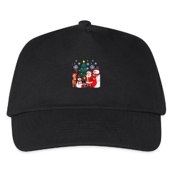 Weihnachtsdesign für Weihnachtsgeschenke Weihnacht - Kinder Basecap - Schwarz - Vorne
