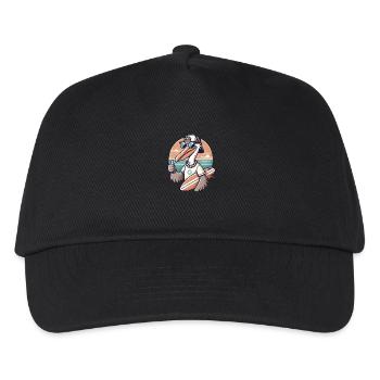Cool Beach Pelican Cartoon Design - Kids’ Baseball Cap - black - Front