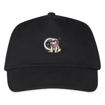 Patriotic Bulldog Solar Eclipse - Kids’ Baseball Cap - black - Front