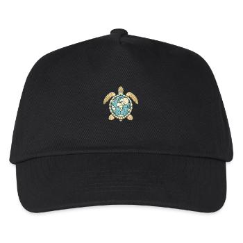 Illustration du globe de la tortue de la Terre - Casquette de baseball Enfant - noir - Devant