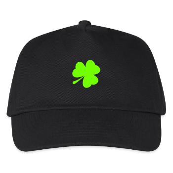Three Leaf Clover Three Leaves Lucky Symbol - Kids’ Baseball Cap - black - Front