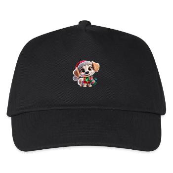 Christmas Cartoon Dog - Kinder Basecap - Schwarz - Vorne