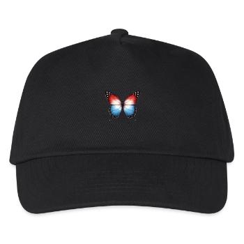 Patriotisches Schmetterlingsflaggen-Design - Kinder Basecap - Schwarz - Vorne