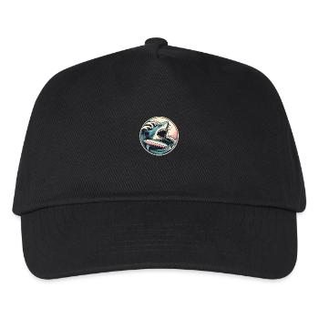 Graphique de surf de requin féroce dans les vagues - Casquette de baseball Enfant - noir - Devant