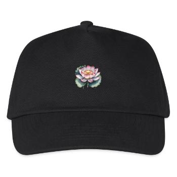 Flower Power - Kinder Basecap - Schwarz - Vorne