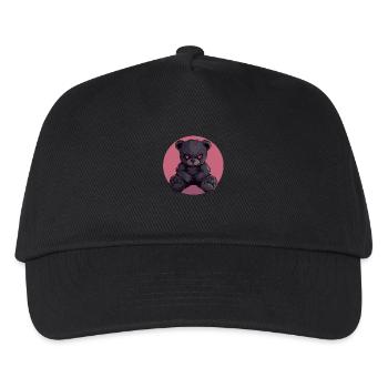 Furchtloser Teddybär: Dunkelheit mit Stil - Kinder Basecap - Schwarz - Vorne