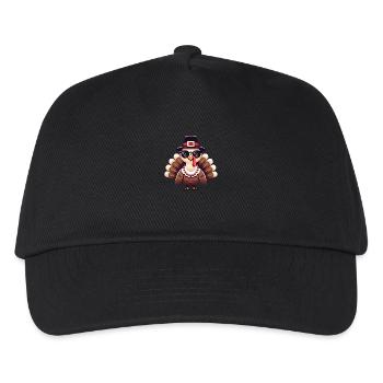 Cooler Thanksgiving-Truthahn mit Sonnenbrille - Kinder Basecap - Schwarz - Vorne