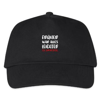 Früher war alles besser ich bin von früher. - Kinder Basecap - Schwarz - Vorne