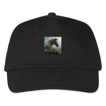 Pferd Star - Kinder Basecap - Schwarz - Vorne