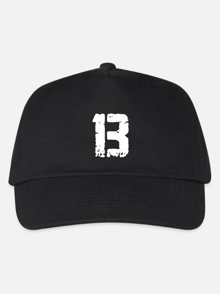 13 Zahl Vintage - Kinder Basecap - Schwarz