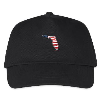 Drapeau des États-Unis en Floride Carte de l’État de Floride - Casquette de baseball Enfant - noir - Devant