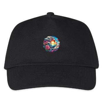 Portrait of Surreal Woman with Landscape - Kids’ Baseball Cap - black - Front