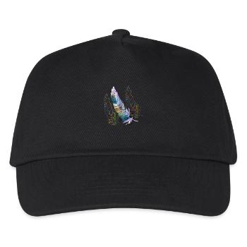 Feder - Kinder Basecap - Schwarz - Vorne