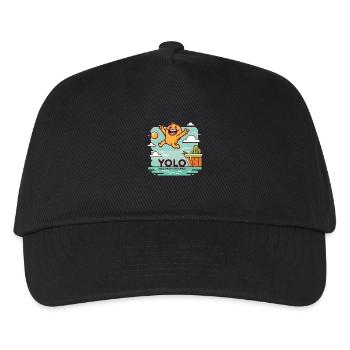 Design "Leap of Joy" YOLO - Kids’ Baseball Cap - black - Front