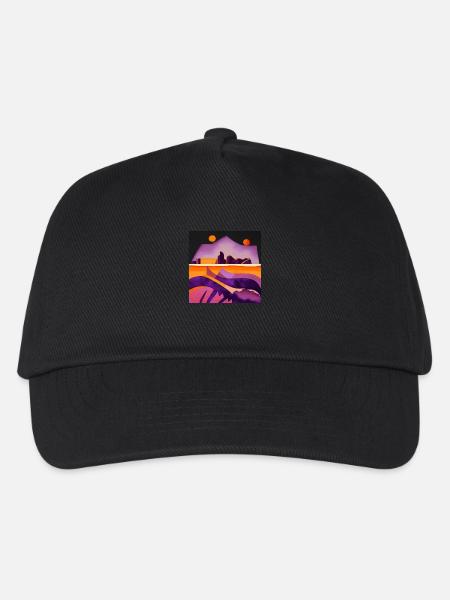 Zwei Monde - Kinder Basecap - Schwarz