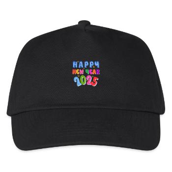 Happy New Year 2025 - Kinder Basecap - Schwarz - Vorne